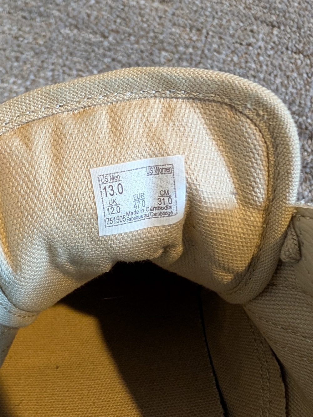 Vans Old Skool Mono Suede Tan Low Top Sneakers - Mens 13 - Picture 11 of 12